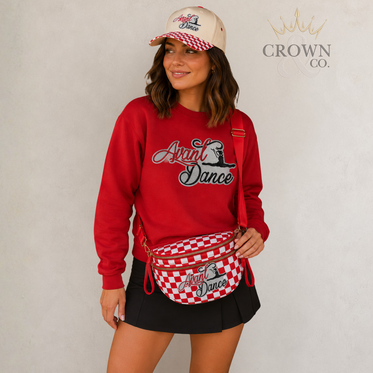 Checkered Bum Bag with Avant Patch
