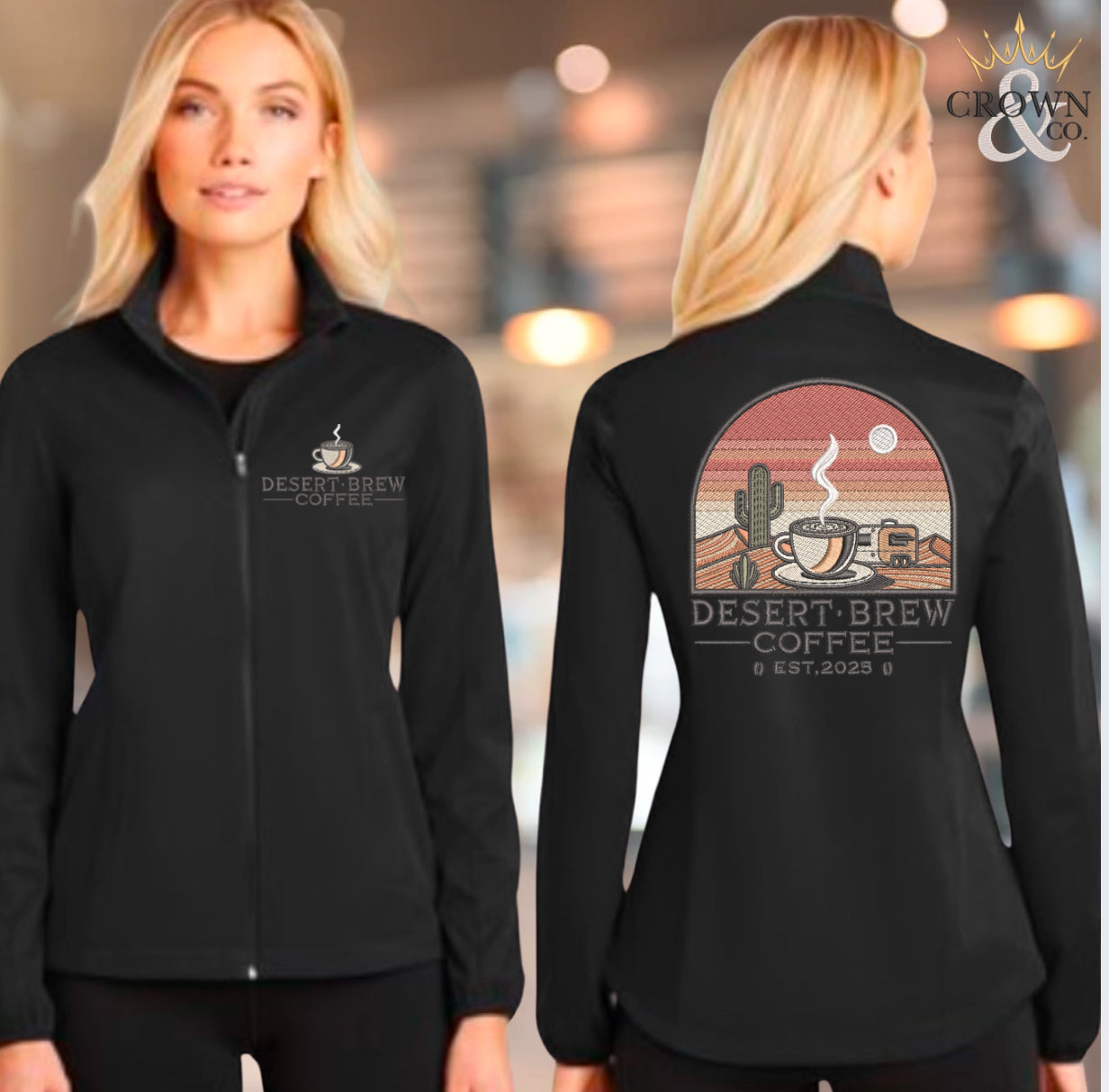 Desert Brew Front & Back Logo Zip-Up