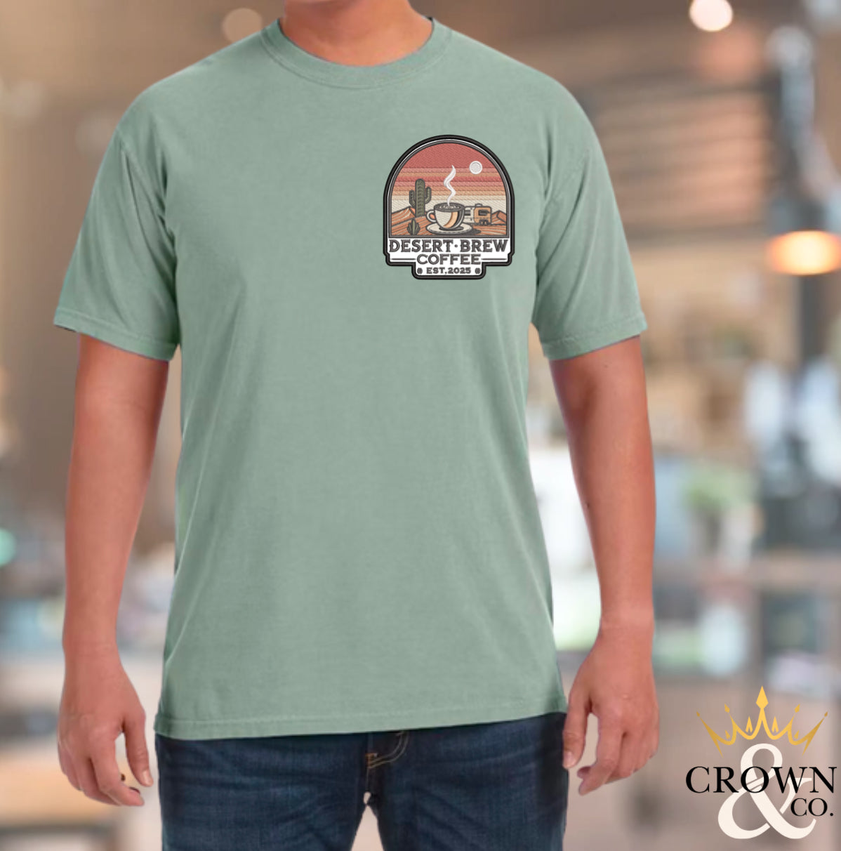 Desert Brew Patch Style Logo T-Shirt (Extended Sizes)