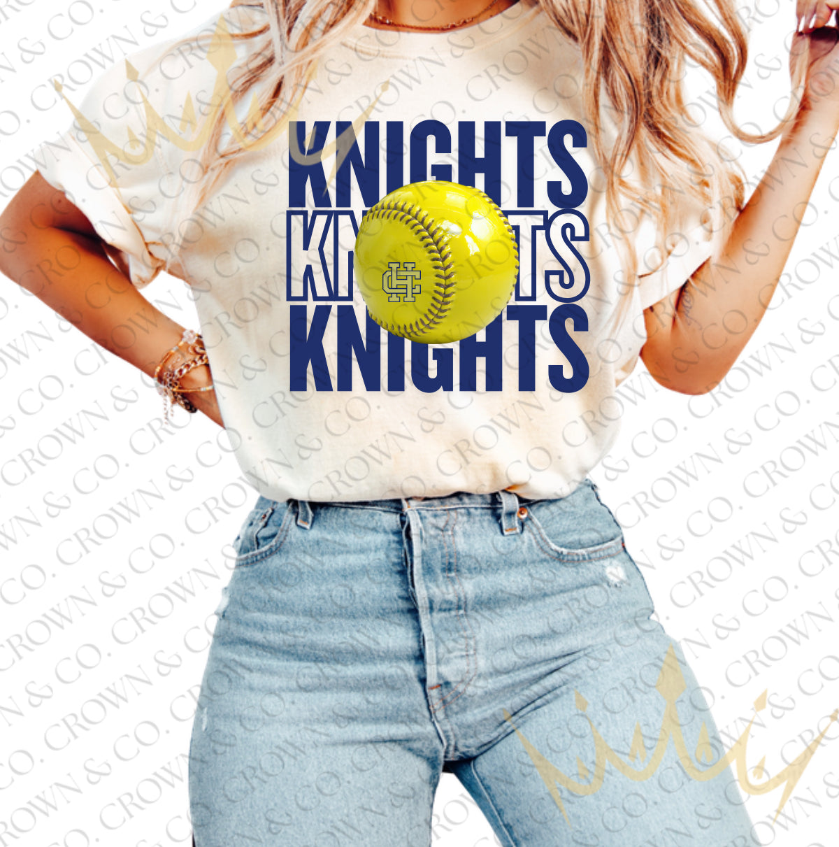 Knights Softball Graphic T-Shirt (Extended Sizes)