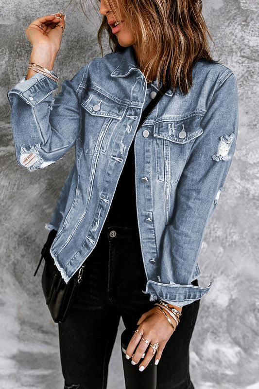 Distressed Denim Jacket