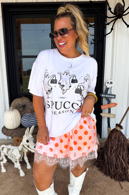 Polka Dot Lace Skirt