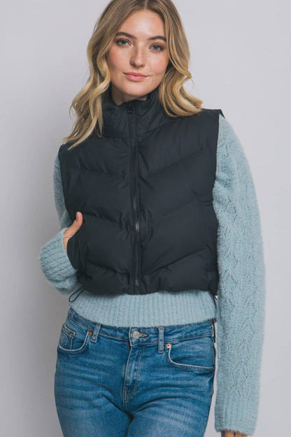 Cropped Puffer Vest