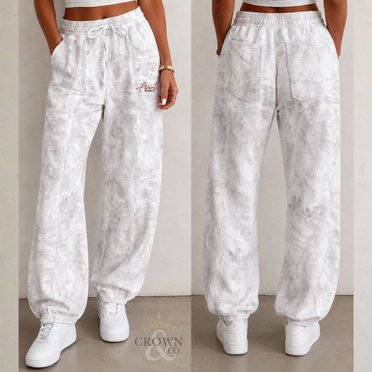 Embroidered Camo Joggers