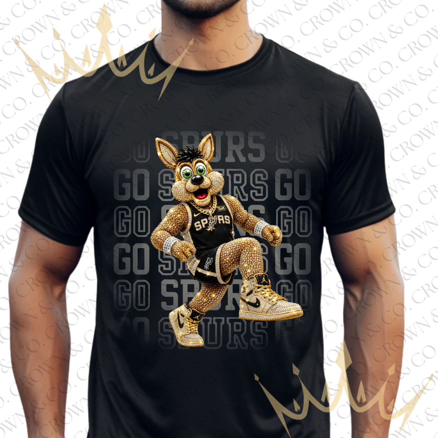 Athletic Black Jersey Mascot