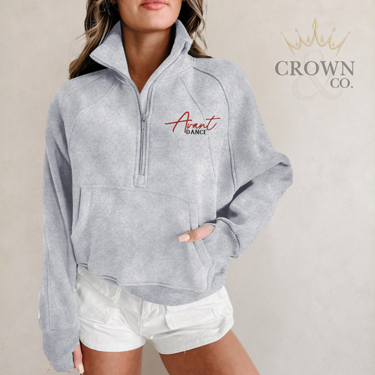 Embroidered 1/4 Zip Sweatshirt