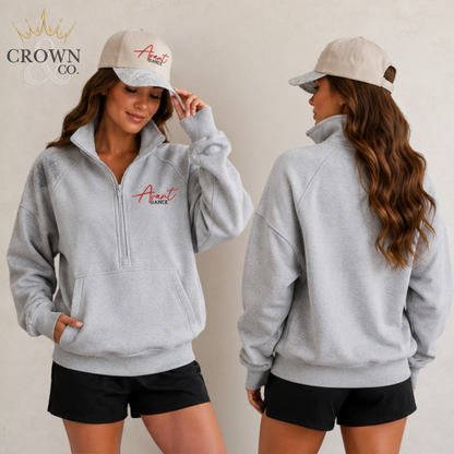 Embroidered 1/4 Zip Sweatshirt