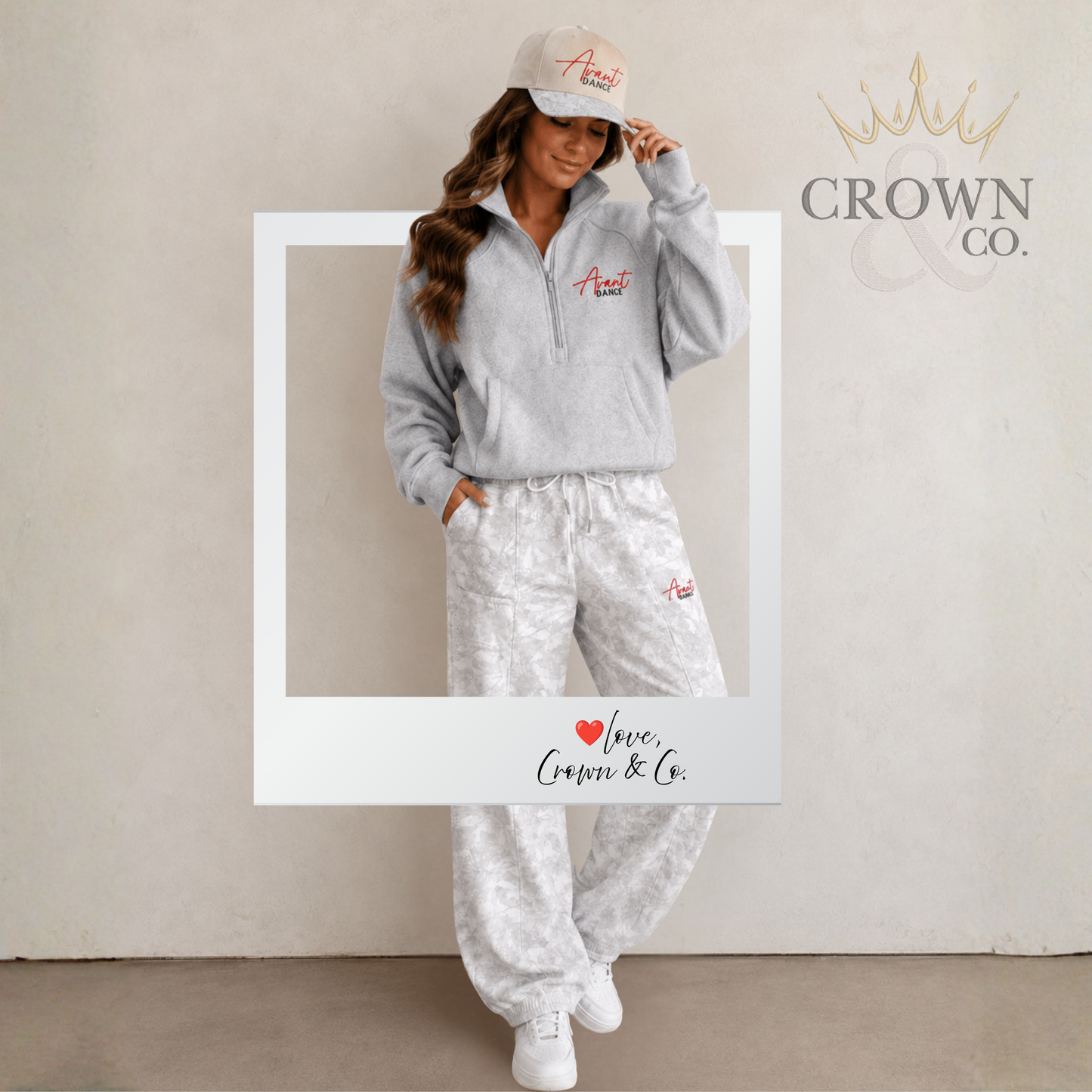 Embroidered 1/4 Zip Sweatshirt