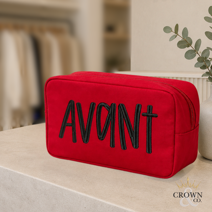 Embroidered Avant Makeup Bag