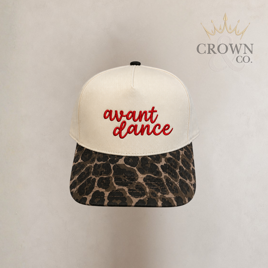 Embroidered Leopard Print Cap