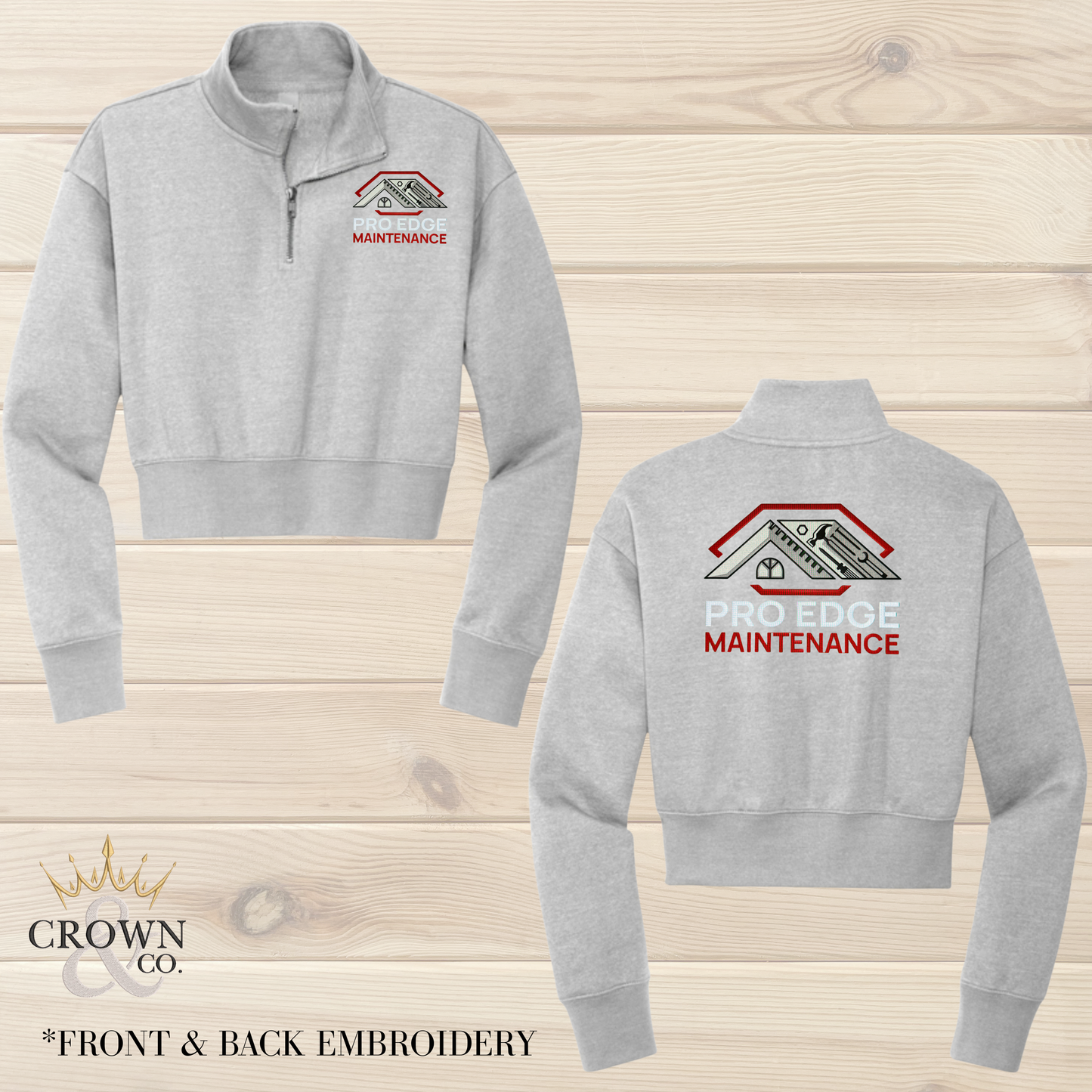 Women’s PEM Full Embroidered 1/4 Zip