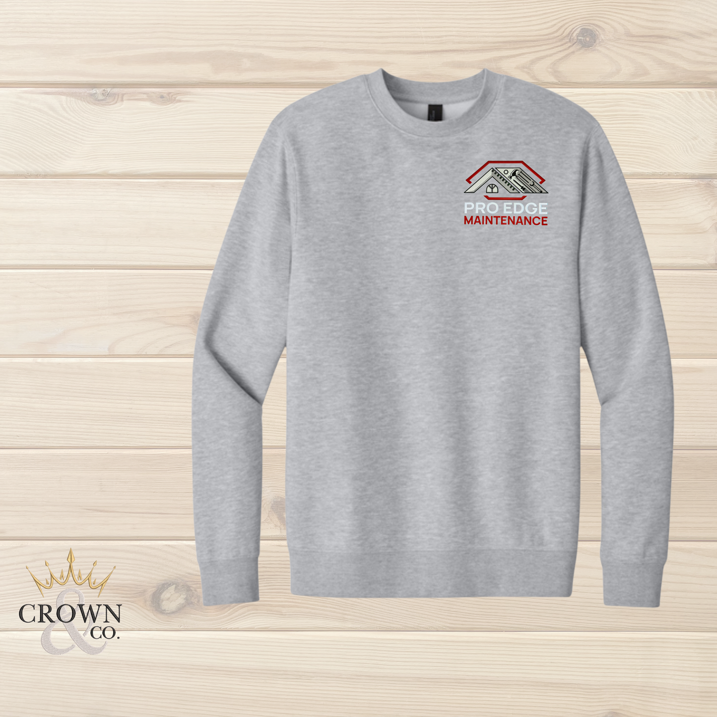 PEM Left Chest Embroidered Crewneck