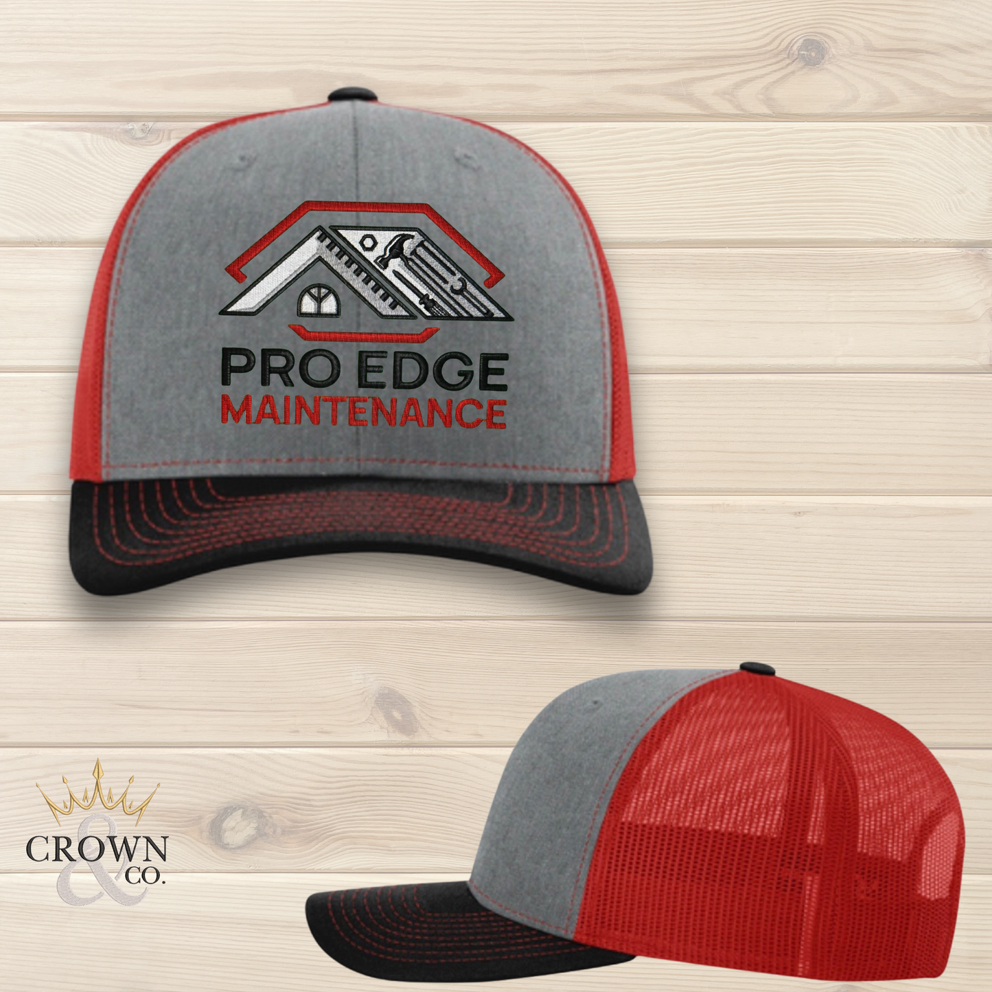 Pro Edge Maintenance Embroidered Trucker Cap