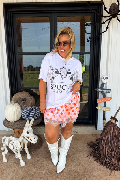 Polka Dot Lace Skirt