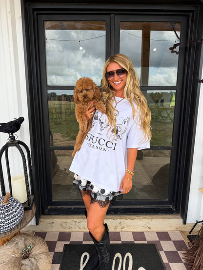 Polka Dot Lace Skirt